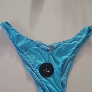 Lulu's Blue Brazilian Bikini Swim Bottom Size Xl New‎